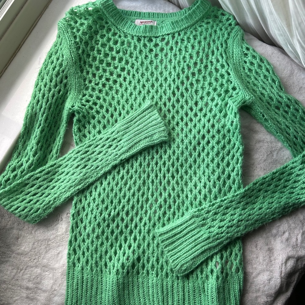 Y2K Neon Green Chunky Knit Sweater